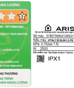 Bình nóng lạnh Ariston VITALY 20 SLIM 2.5FE - hình số 7
