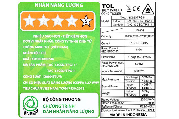 Điều hòa TCL TAC-13CSD/TPG11 - hình số 9