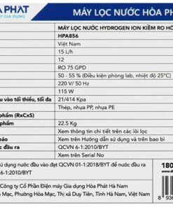 Máy lọc nước Hòa Phát HPA856 - hình số 7