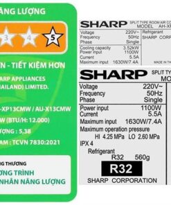 Điều hòa Sharp AH-XP13CMW - hình số 10