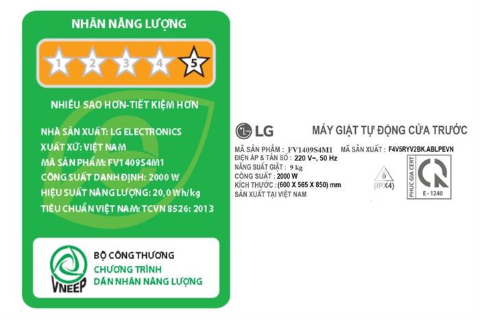 - Máy giặt LG FV1409S4M1 - hình số 8