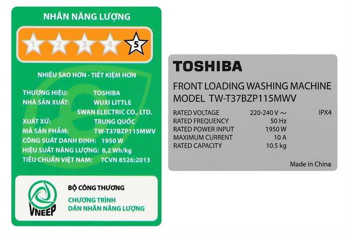 - Máy giặt Toshiba TW-T37BZP115MWV(WT) - hình số 9