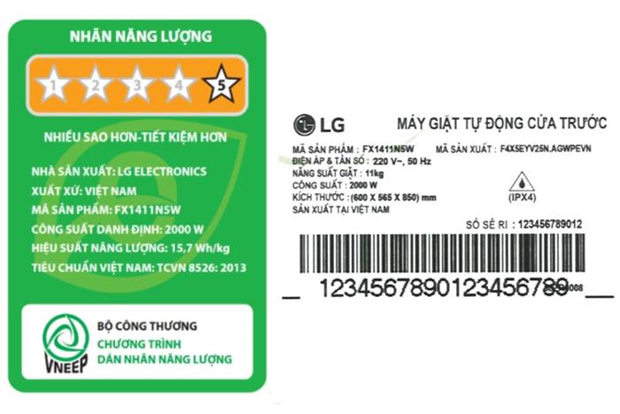 - Máy giặt LG FX1411N5W - hình số 6