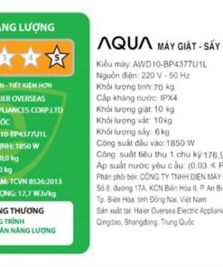Máy giặt sấy Aqua AWD10-BP4377U1L(GN) - hình số 6