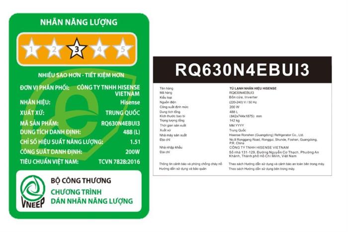 - Tủ lạnh Hisense RQ630N4EBUI3 - hình số 2