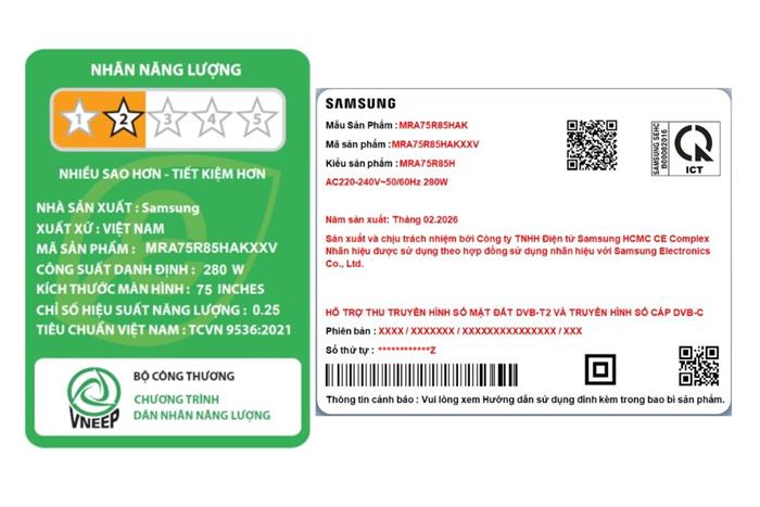 - Tivi Samsung MRA75R85HA - hình số 6