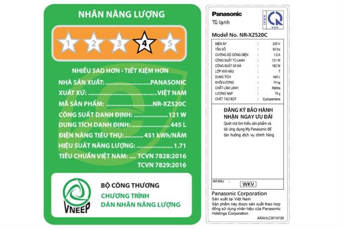 - Tủ lạnh Panasonic NR-XZ520CWKV - hình số 7