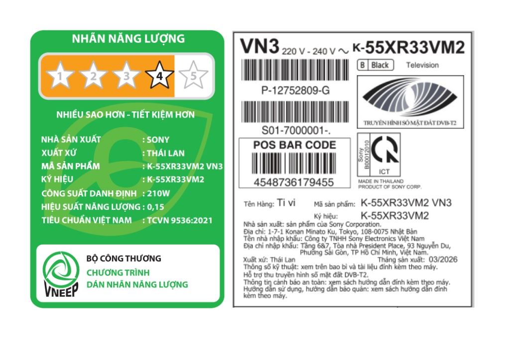 - Tivi Sony K-55XR33VM2 - hình số 12