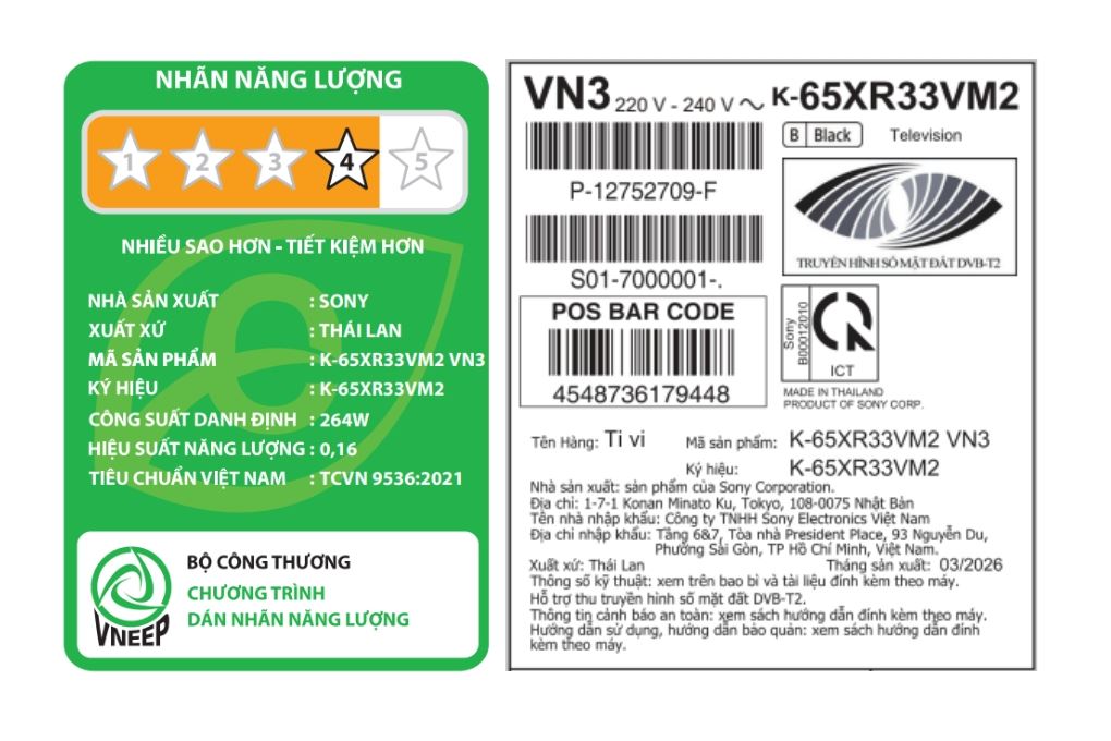 - Tivi Sony K-65XR33VM2 - hình số 12