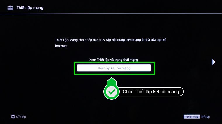 Các bước để có thể cài đặt IP và DNS mạng cho Internet tivi Sony