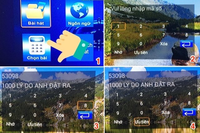 2. Các bước để sử dụng chức năng karaoke