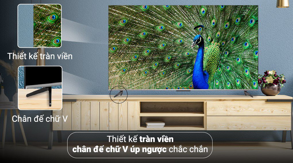 Google Tivi TCL 4K 43 inch 43P737 - Thiết kế