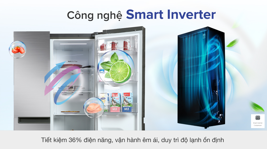 Công nghệ Smart Inverter tiết kiệm đến 36% điện năng, duy trì nhiệt độ ổn định