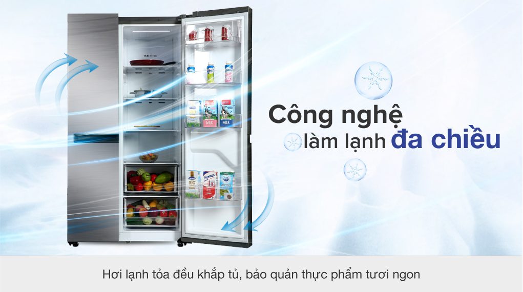 Tủ lạnh LG GR-B257JDS làm lạnh đa chiều 