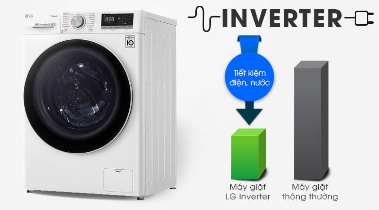 Công nghệ Inverter trên máy giặt quần áo 8,5 kg FV1408S4W 