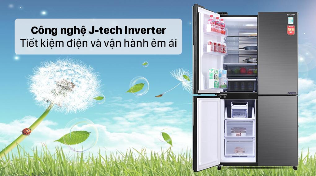 Tủ lạnh SJ-FX600V-SL với công nghệ J-tech Inverter tiết kiệm điện năng, vận hành êm ái