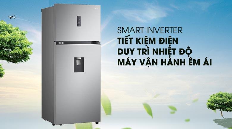Tủ lạnh GN-D372PSA công nghệ Smart Inverter vận hành êm ái, giảm thiểu tiếng ồn