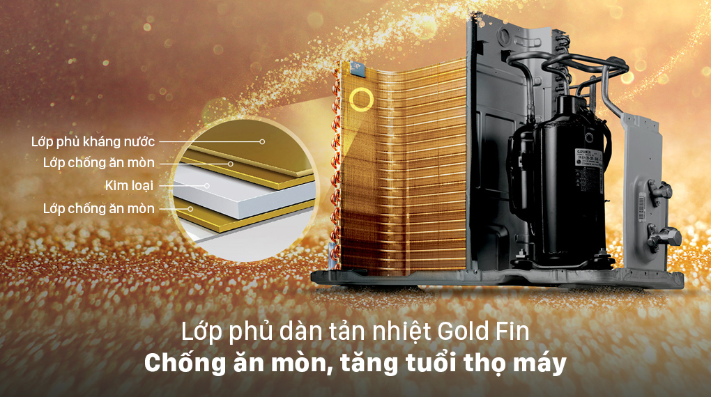 Máy lạnh âm trần LG Inverter 2.0 HP ATNQ18GPLE7 - lớp phủ Gold Fin hạn chế ăn mòn