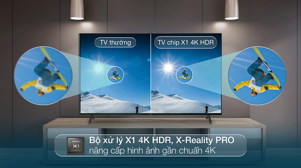 Google Tivi Sony 4K 65 inch KD-65X80K tích hợp nhiều công nghệ hình ảnh tiên tiến: HDR 10, xreality pro