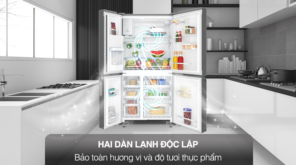 Tủ lạnh EQE6879A-BVN làm lạnh thực phẩm tối ưu