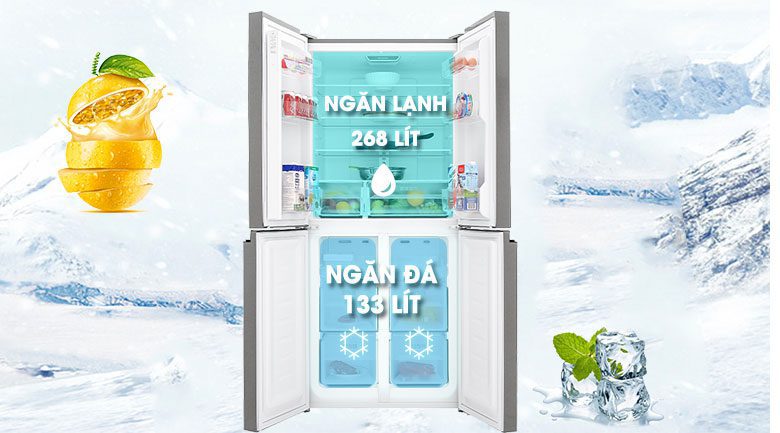 Tủ lạnh Sharp Inverter 401 lít SJ-FXP480VG-BK - Dung Tích