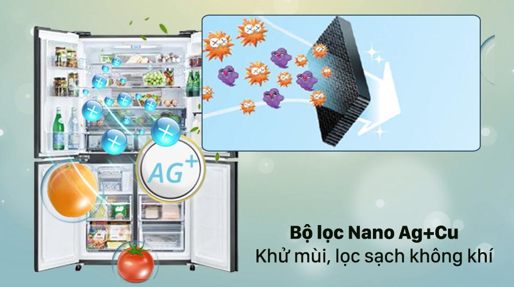 Tủ lạnh SJ-FXP600VG-MR khử mùi tối ưu nhờ bộ lọc Nano Ag Cu