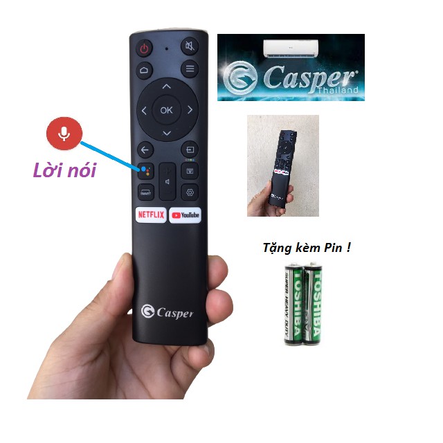 điều khiển tivi Casper bằng giọng nói qua remote thông minh