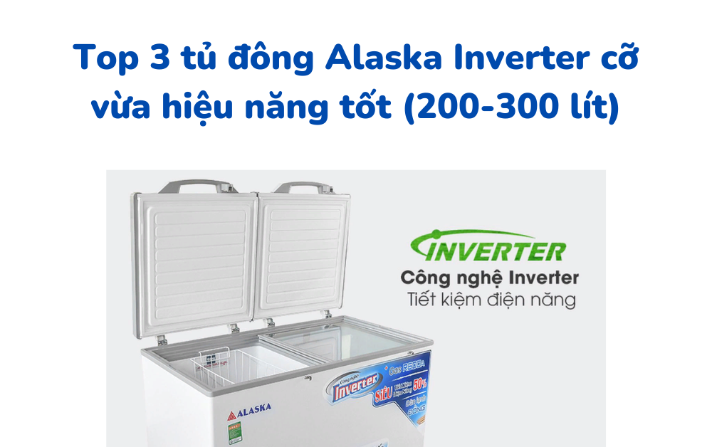 Top 3 tủ đông Alaska Inverter cỡ vừa (200-300 lít) có hiệu năng tốt nhất