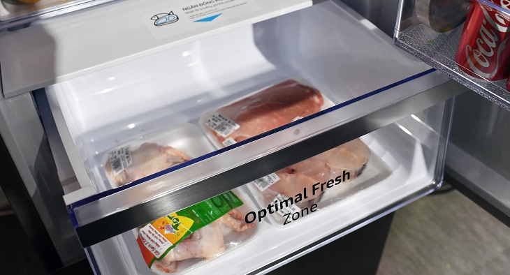 ngăn đông mềm optimal fresh zone tủ lạnh samsung