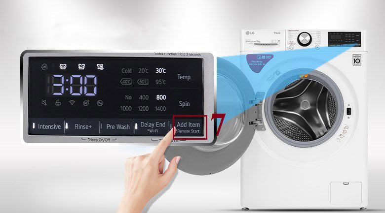 Tiếp tục ấn nút "Add Item" trên máy giặt LG để kết nối máy giặt LG với điện thoại