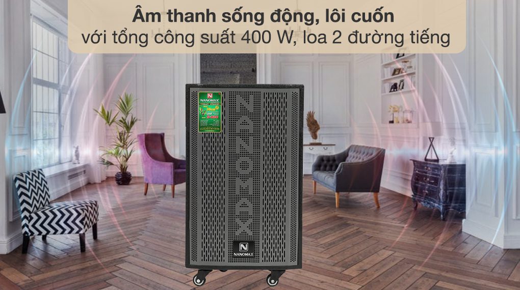 Loa kéo Karaoke Nanomax S-820 - Công suất