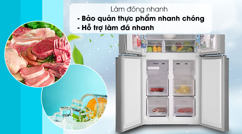 Tủ lạnh Sharp Inverter 401 lít SJ-FXP480V-SL - Cấp Đông Nhanh
