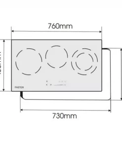 Bếp từ 3 vùng nấu Faster FS 713HI - hình số 2