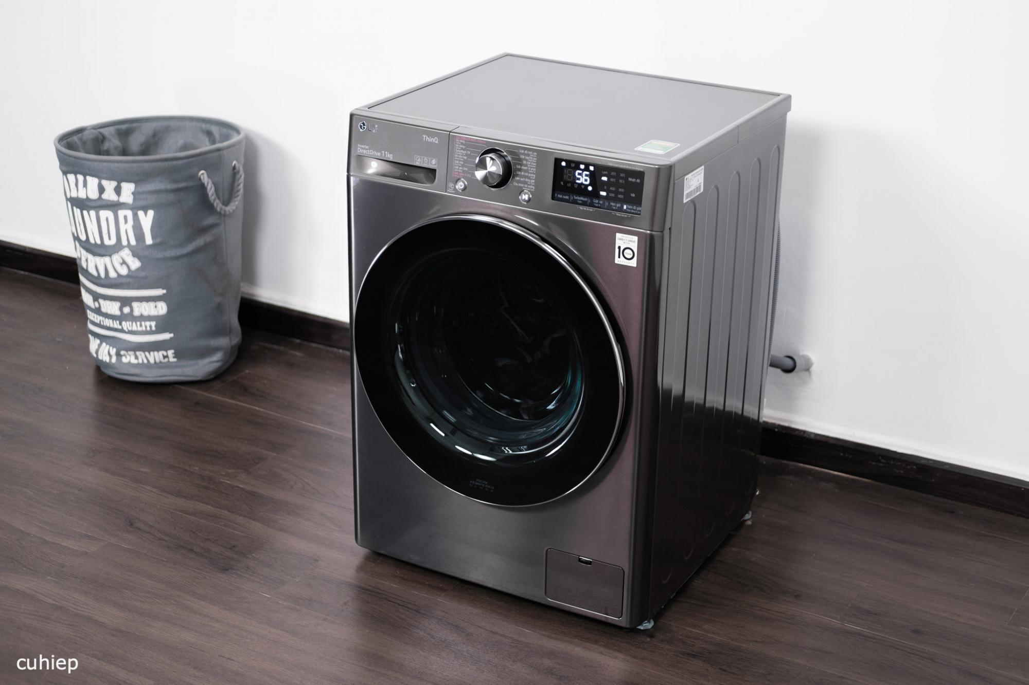 ngoại hình máy giặt LG hiện đại