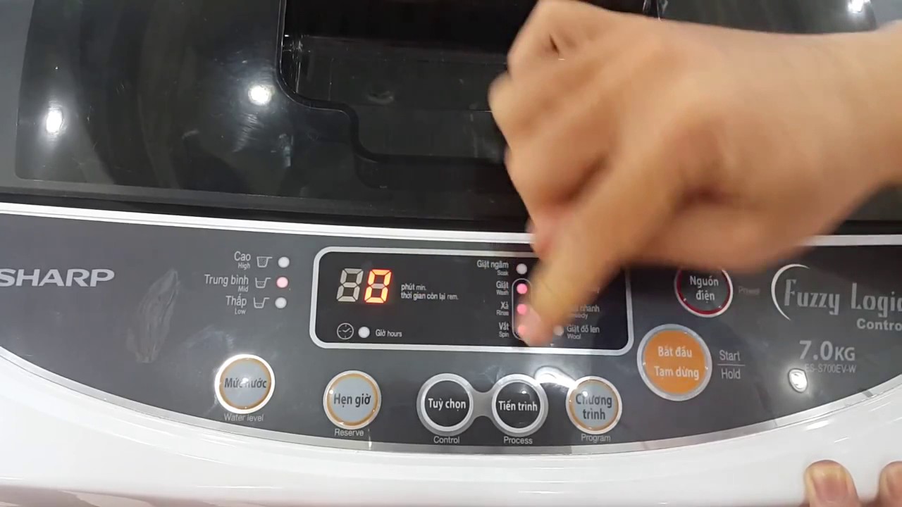 Cách sử dụng máy giặt Sharp 8kg
