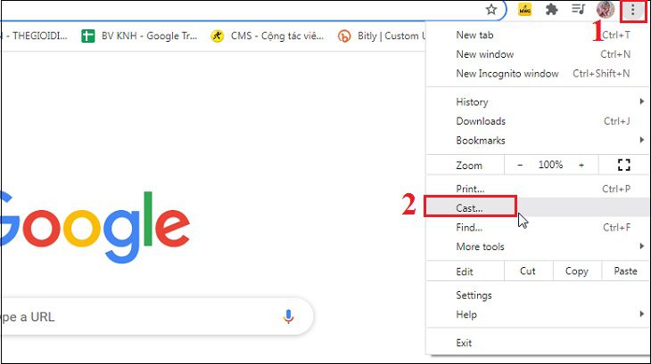 Chiếu màn hình laptop lên tivi qua Chromecast Chiếu màn hình laptop lên tivi qua Chromecast