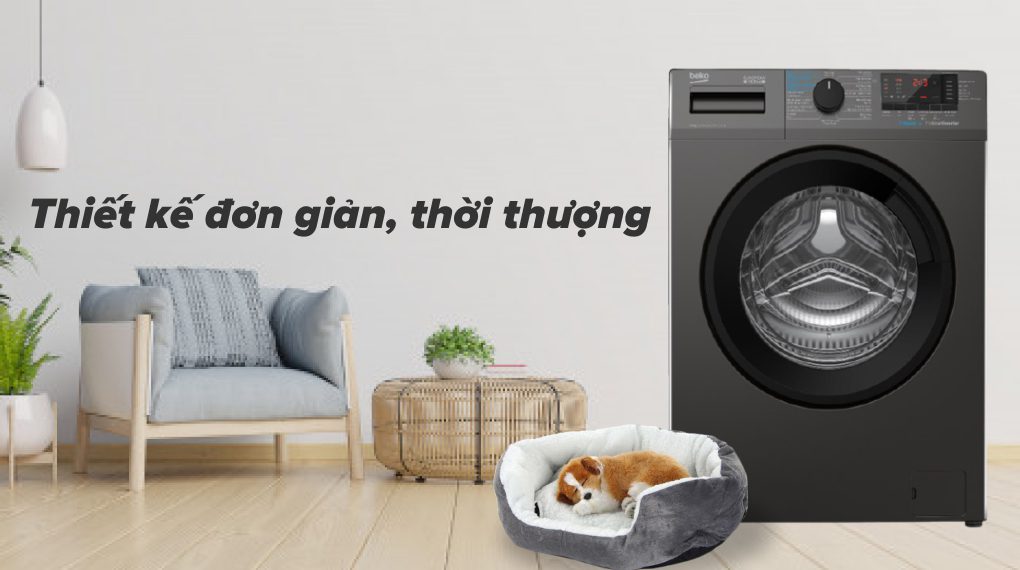 Máy giặt sấy Hitachi BD-D120XGV thiết kế đơn giản