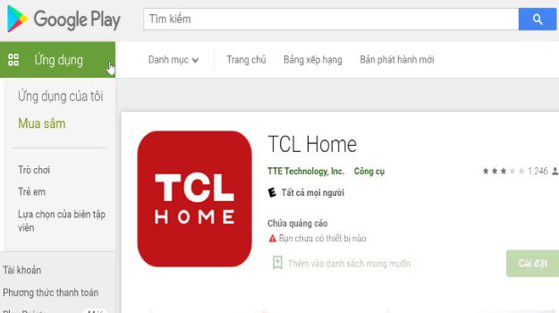 Cách 2: Kích hoạt bảo hành điện tử tivi TCL bằng ứng dụng TCL HOME