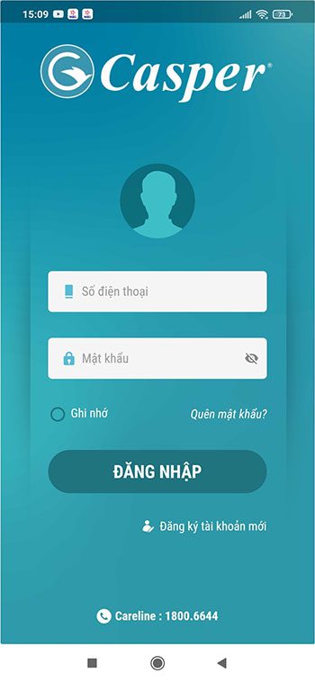 Mở ứng dụng và chọn “Đăng ký tài khoản"