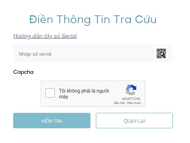 Nhập số Serial để tra cứu bảo hành Casper