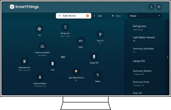 Cách kết nối và sử dụng Thiết bị gia dụng thông minh thông qua ứng dụng SmartThings trên tivi Samsung