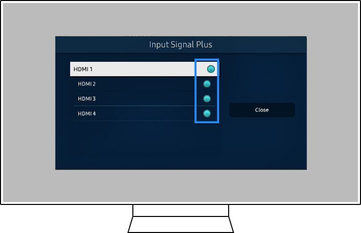 Chọn Cổng HDMI mà thiết bị trò chơi được kết nối