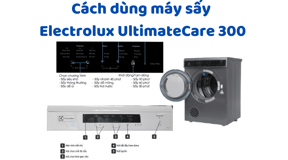 Cách Dùng Máy Sấy Electrolux Ultimatecare 300