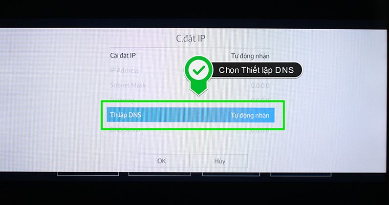 Cài đặt DNS tự động cho tivi Samsung