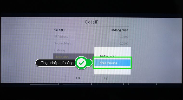Cài đặt DNS thủ công cho tivi Samsung