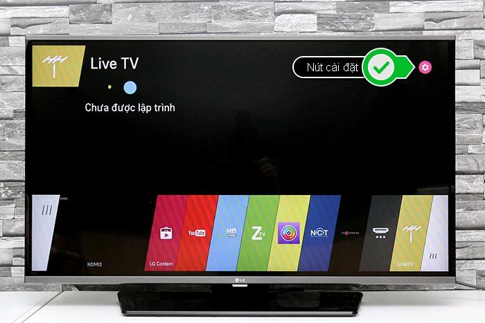 Đi tới Cài đặt TV LG