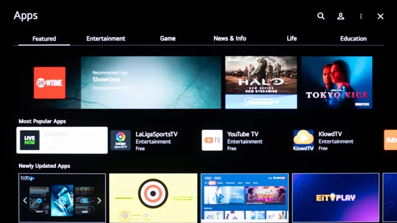 Sử dụng hệ điều hành webOS thên thiện