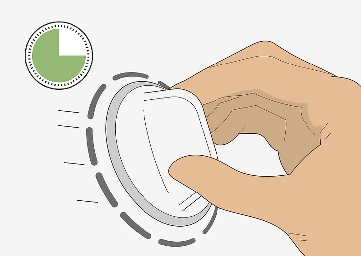 Bước 5: Giảm thời gian sấy đi 1/4 so với khi không dùng bóng sấy