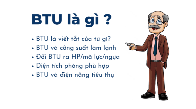 đơn vị công suất btu là gì của máy lạnh