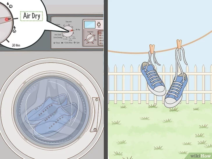 Cách sấy giày bằng máy sấy quần áo